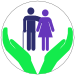 graphic showing two people being supported by cupped hands